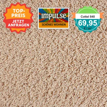 Draufsicht JAB Cottel 840 Sand – Teppichboden, Farbe Sand, Preis 69,95 €/m²